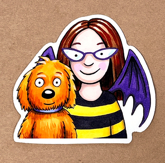 Vinyl Sticker - TeddyBear & GeekyGirl